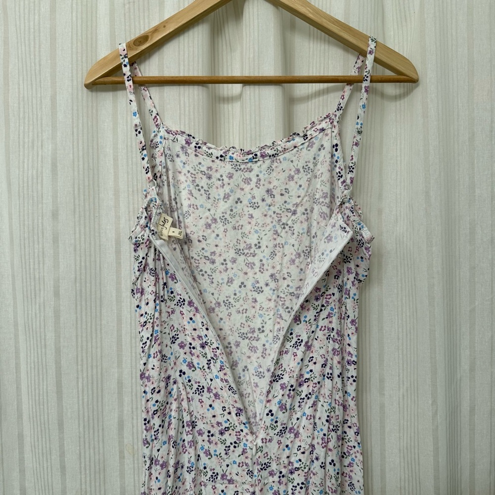 Madison Jules Ditsy Floral Lettuce Trim Summer Maxi Dress - Picture 3 of 8
